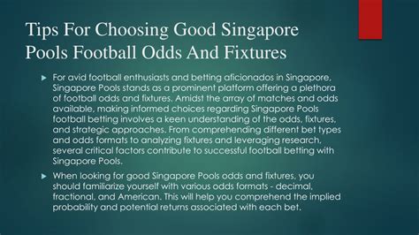 singapore pools football fixtures|Singapore Pools .